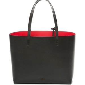 Mansur Gavriel Leather Tote Bag - Black